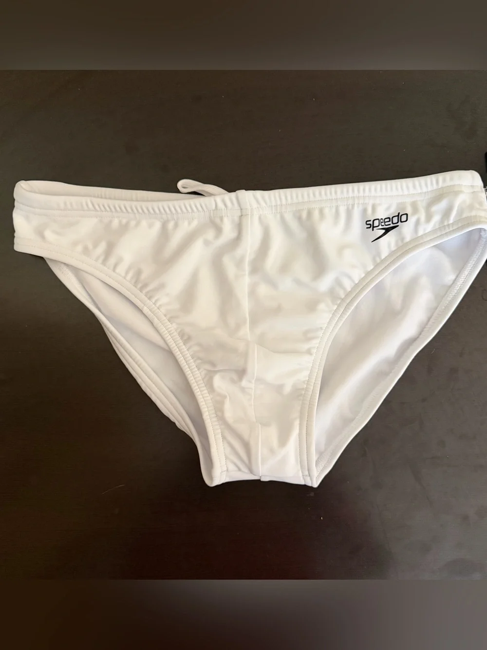 White Speedo Men’s bathing suit Bottoms POWER FLEX 50+ UPF Chlorine Resistant 34 - Picture 3 of 16
